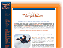 Tablet Screenshot of freefalladdicts.com